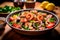 Insalata di Mare - Seafood salad with octopus, shrimp, mussels, and lemon dressing