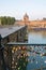 Inscribed Love Padlocks on the Pont Des Arts Bridg