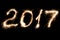 Inscription 2017 made sparklers.