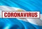 Inscription Coronavirus COVID-19 on Argentina flag background. World Health Organization WHO introduced new official name for