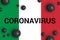 Inscription CORONAVIRUS on Italian flag. Concept of attention about spread of Chinese COVID-19