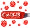 The inscription Covid-19, Chinese coronavirus.