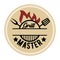 The inscription Grill Master. Vector Image with space for your text