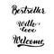 Inscription handwritten brush lettering set