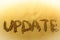 Inscription on the heat yellow sand  update