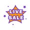 Inscription Live Sale, promo text