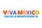 Inscription Mexico Independence Day and Long live Mexico in Spanish. September 16. Holiday concept. Template for