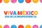 Inscription Mexico Independence Day and Long live Mexico in Spanish. September 16. Holiday concept. Template for