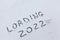the inscription about the new year 2022
