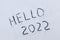 the inscription about the new year 2022