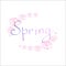 The inscription painted spring vector.