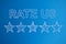 Inscription Rate us and stars with customer reviews