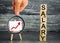 The inscription salary and the red arrow up. increase of salary, wage rates. promotion, career growth. raising the standard of