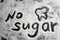 The inscription of sugar-free sugar, caries prevention, dental health care, causes of carious lesions, diabetes, obesity