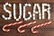 Inscription Sugar by sugar cubes