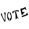 Inscription VOTE. Calligraphic inscription. Lettering stylized in ink and ink. Vector illustration. Simple hand drawn icon