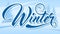 Inscription Winter. Winter design element