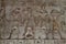 Inscriptions on the walls and columns of seti 1 temple in Abydos in Sohag in Egypt