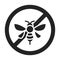 Insect allergy black glyph icon. Beetle bite reaction. Isolated vector element. Pictogram for web page, mobile app, promo