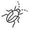 Insect cockroach icon, outline style