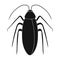 Insect cockroach single icon in black style for design.Pest Control Service vector symbol stock illustration web.