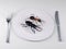 Insect food on a plate, the future food concepts