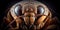 Insect Head Macro Photo, Cockroach Close-Up, Abstract AI Generative Illustration