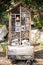 Insect house wooden hut gives protection and nest aid to bees and insects in cabin