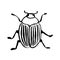 Insect ink sketch vector beetle, hand drawing silhouette, design for home and advertising,