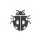 Insect, ladybird beetle icon vector,