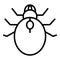 Insect mite icon, outline style