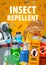 Insect repellents for pest control vector banner
