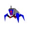 insect robot character . Minimalist flat style.   for illustration, children book