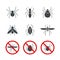 Insect simple vector icon set 2