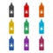 Insect spray, bug disinfection flat icon, color set