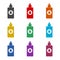 Insect spray, bug disinfection flat icon, color set