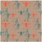 Insect world historic vintage worn out seamless pattern