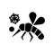 Insects black glyph icon