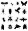 Insects icons set