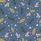 Insects and plants pattern