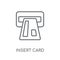 Insert card linear icon. Modern outline Insert card logo concept