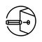 insert furniture dowel assembly furniture line icon vector illustration