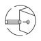 insert furniture dowel assembly furniture line icon vector illustration