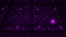 Inside a 3D cube of purple glowing dots VJ loop motion background