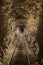 Inside abandoned gold mine tunnel or shaft in the Nevada desert.