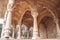 Inside the ancient Sawan Pavilion, inside the Red Fort complex in Delhi India