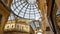 Inside arcade of famous Galleria Vittorio Emanuele II, historical architecture