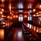 Inside bar interior, bright long exposure, glowing lights