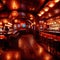 Inside bar interior, bright long exposure, glowing lights