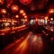 Inside bar interior, bright long exposure, glowing lights